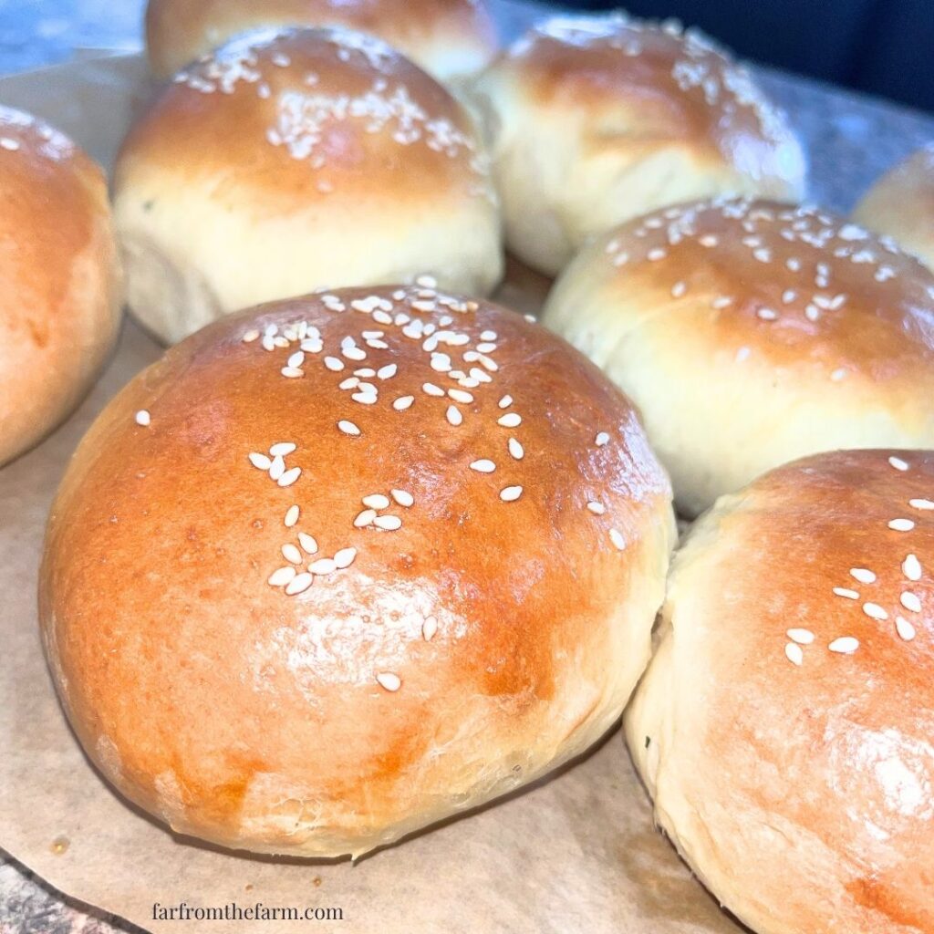 Soft Bread Machine Hamburger Buns Recipe with Potato Flakes!