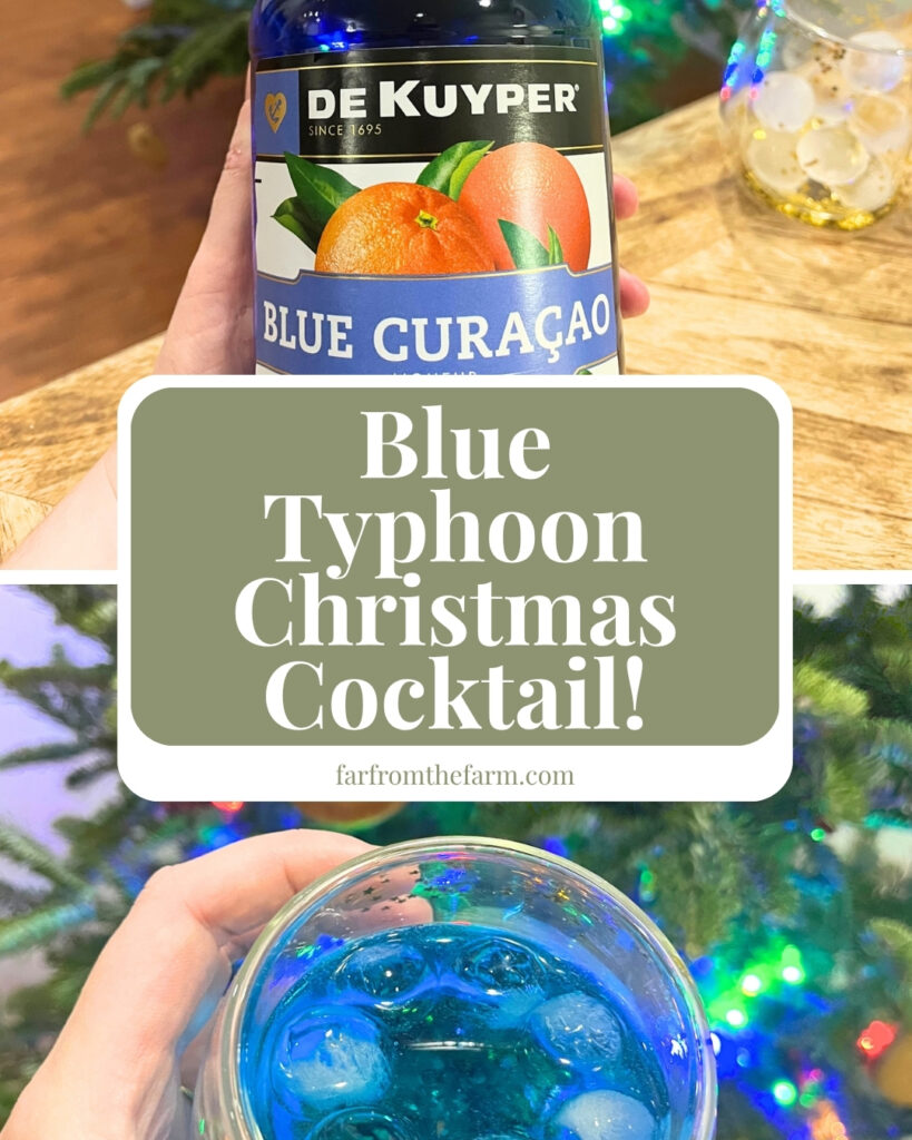 Blue Typhoon Christmas Cocktail: Easy Tropical Holiday Drink