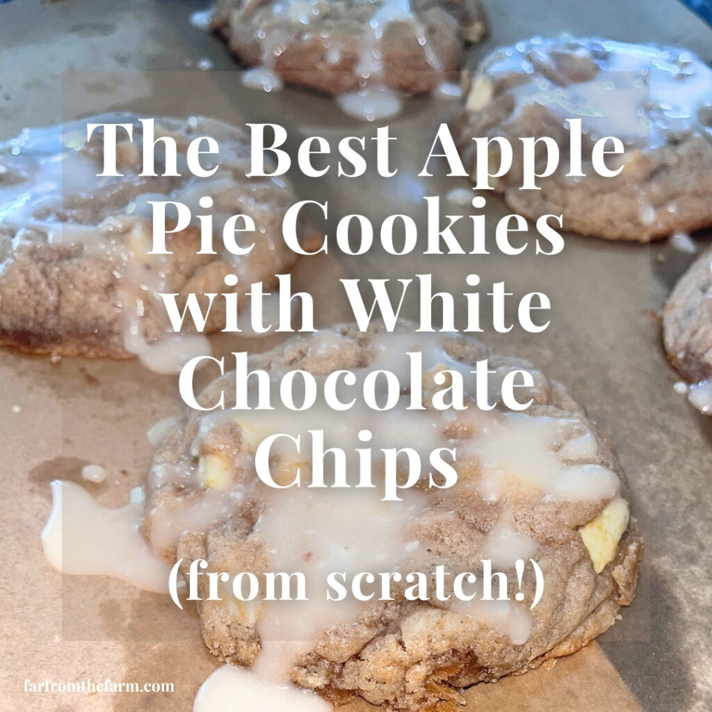 The Best Apple Pie Cookies with White Chocolate Chips Recipe! Perfect for Fall, thanksgiving, halloween and any autumn event!
