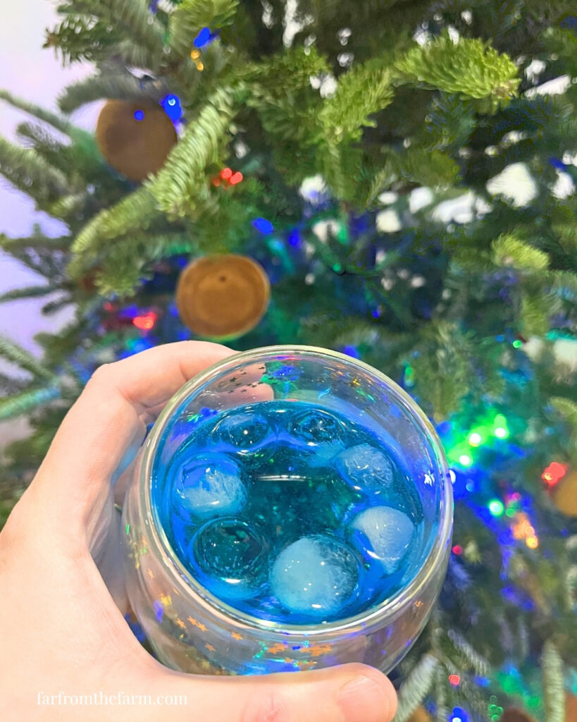 Blue Typhoon Christmas Cocktail: Easy Tropical Holiday Drink