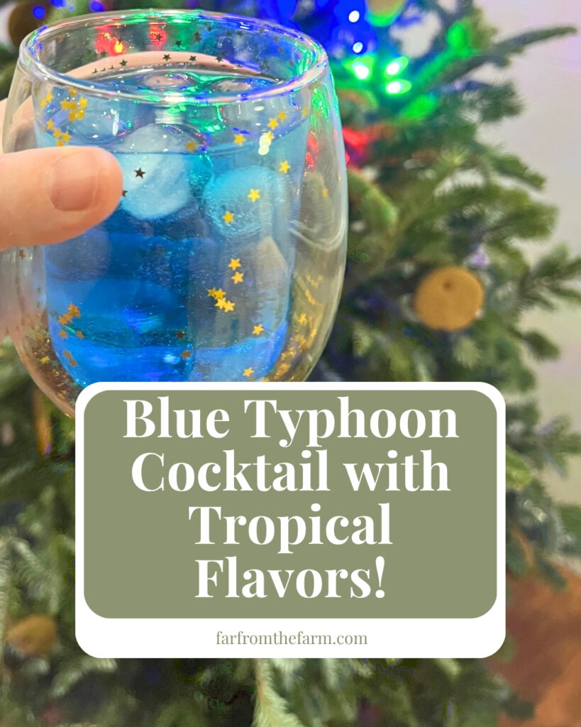 Blue Typhoon Christmas Cocktail: Easy Tropical Holiday Drink