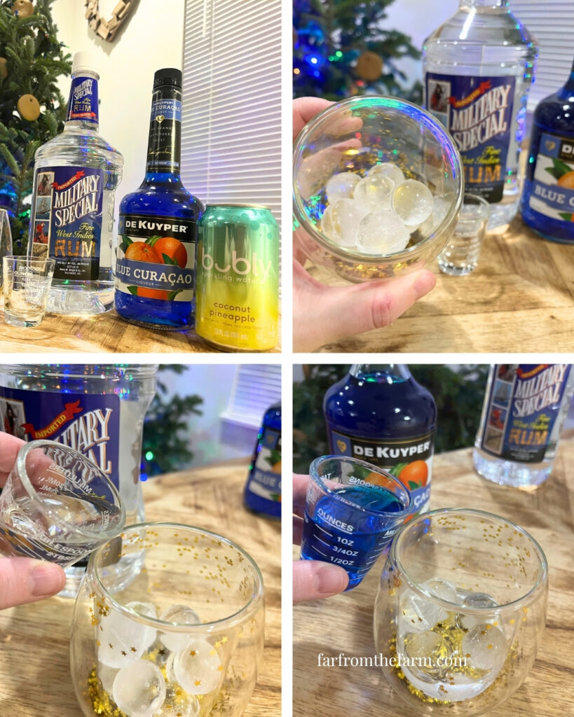 Blue Typhoon Christmas Cocktail: Easy Tropical Holiday Drink
