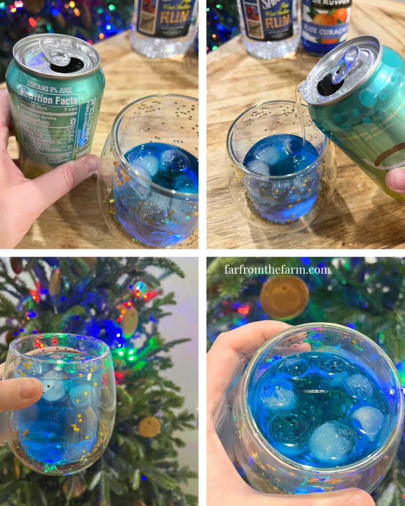 Blue Typhoon Christmas Cocktail: Easy Tropical Holiday Drink