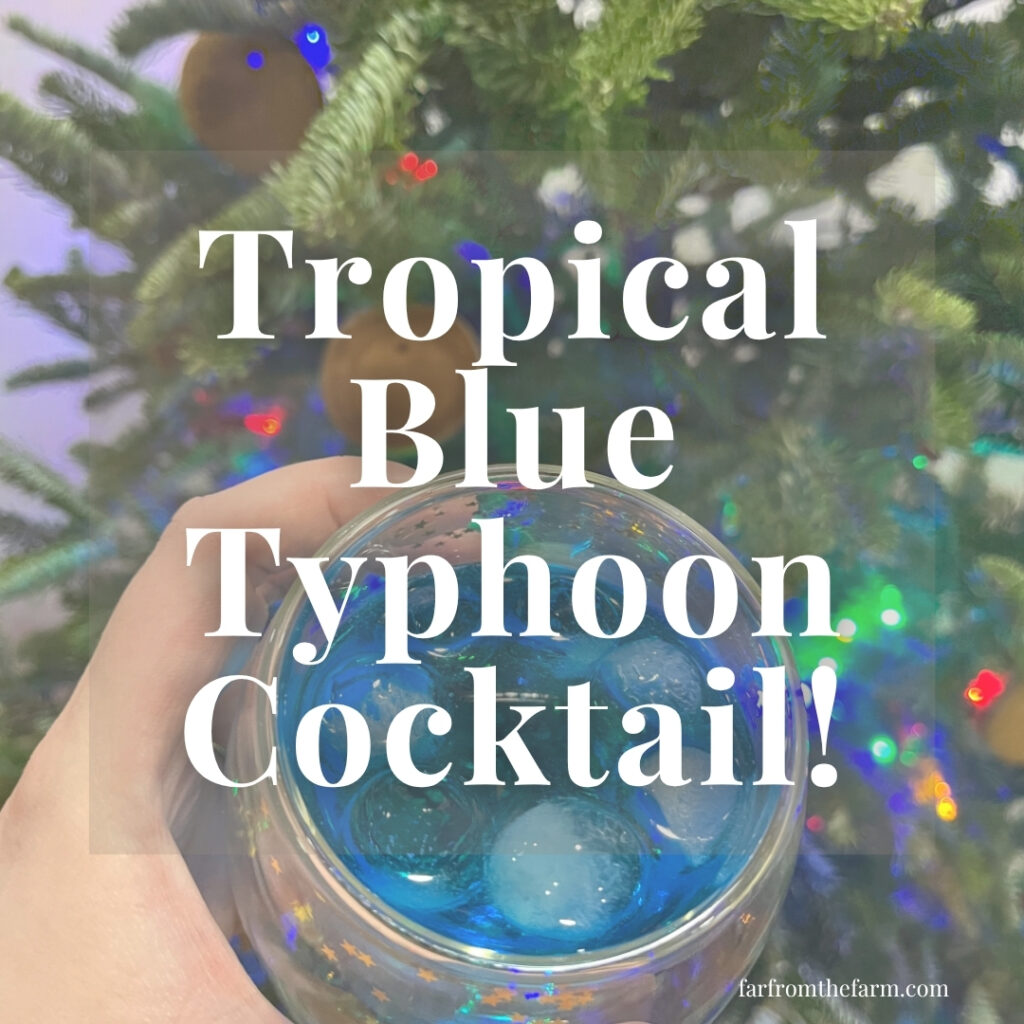 Blue Typhoon Christmas Cocktail: Easy Tropical Holiday Drink