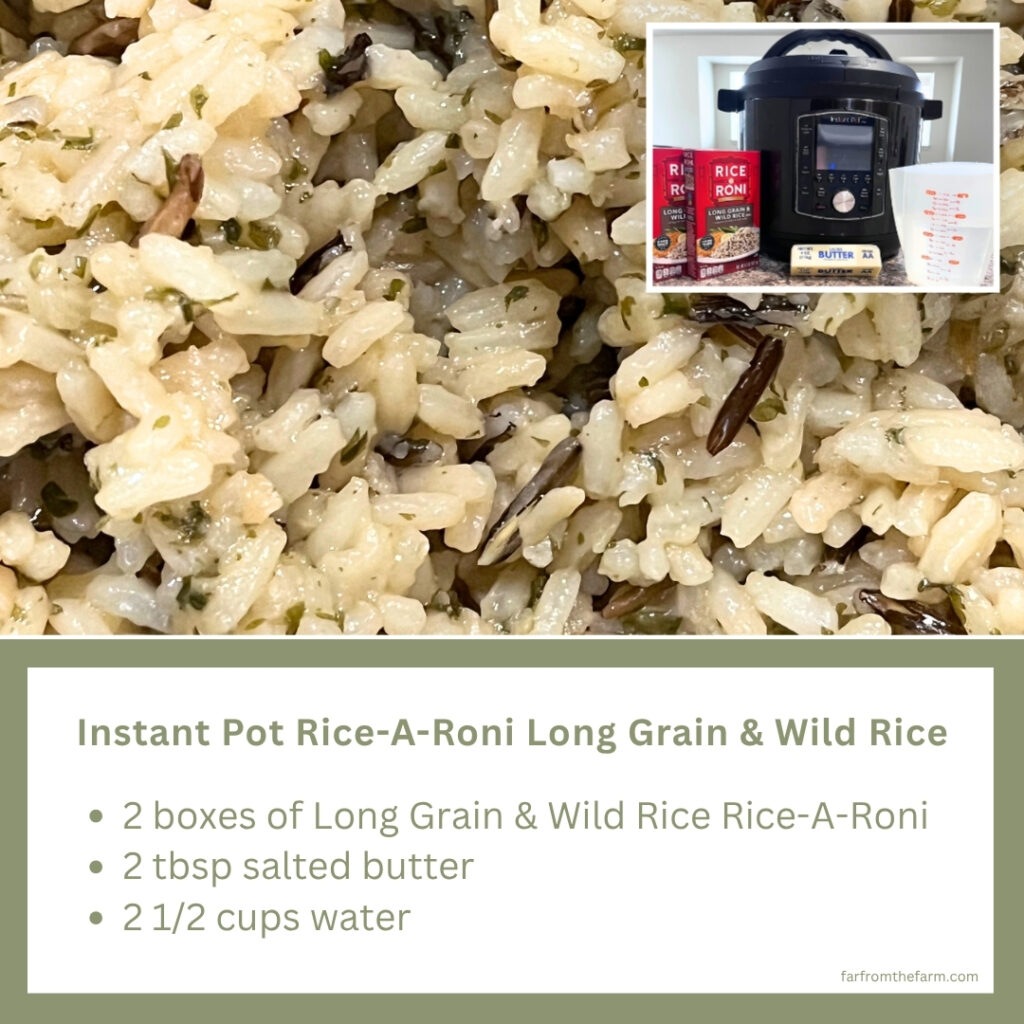 Instant Pot Rice-A-Roni Long Grain & Wild Rice